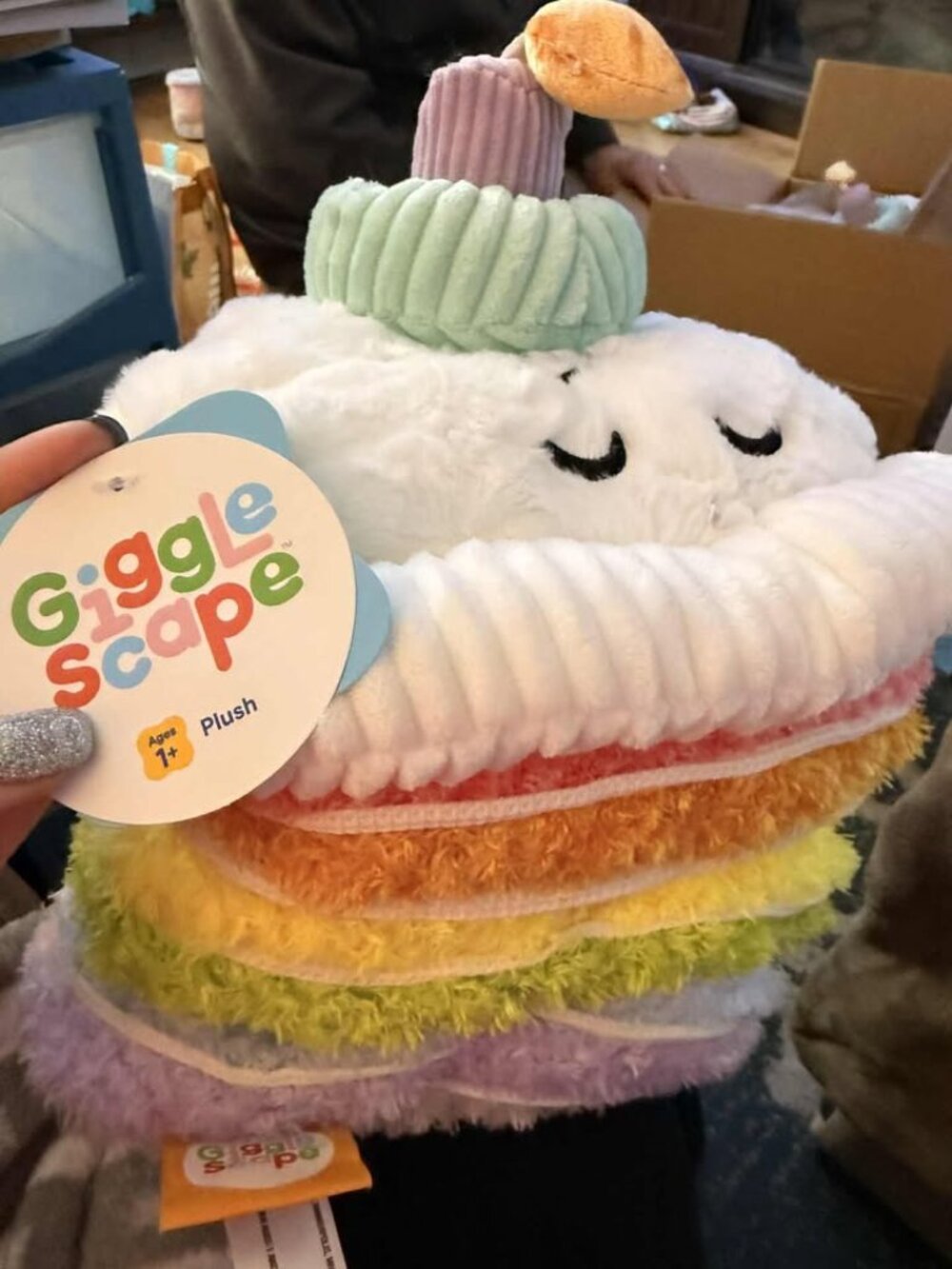 GiggleScape- 13" Stackable Layer Cake plush- NEW